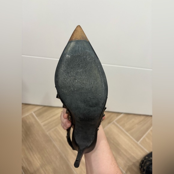 Valentino Garavani Noir 100MM Rockstud Slingback - Picture 13 of 16